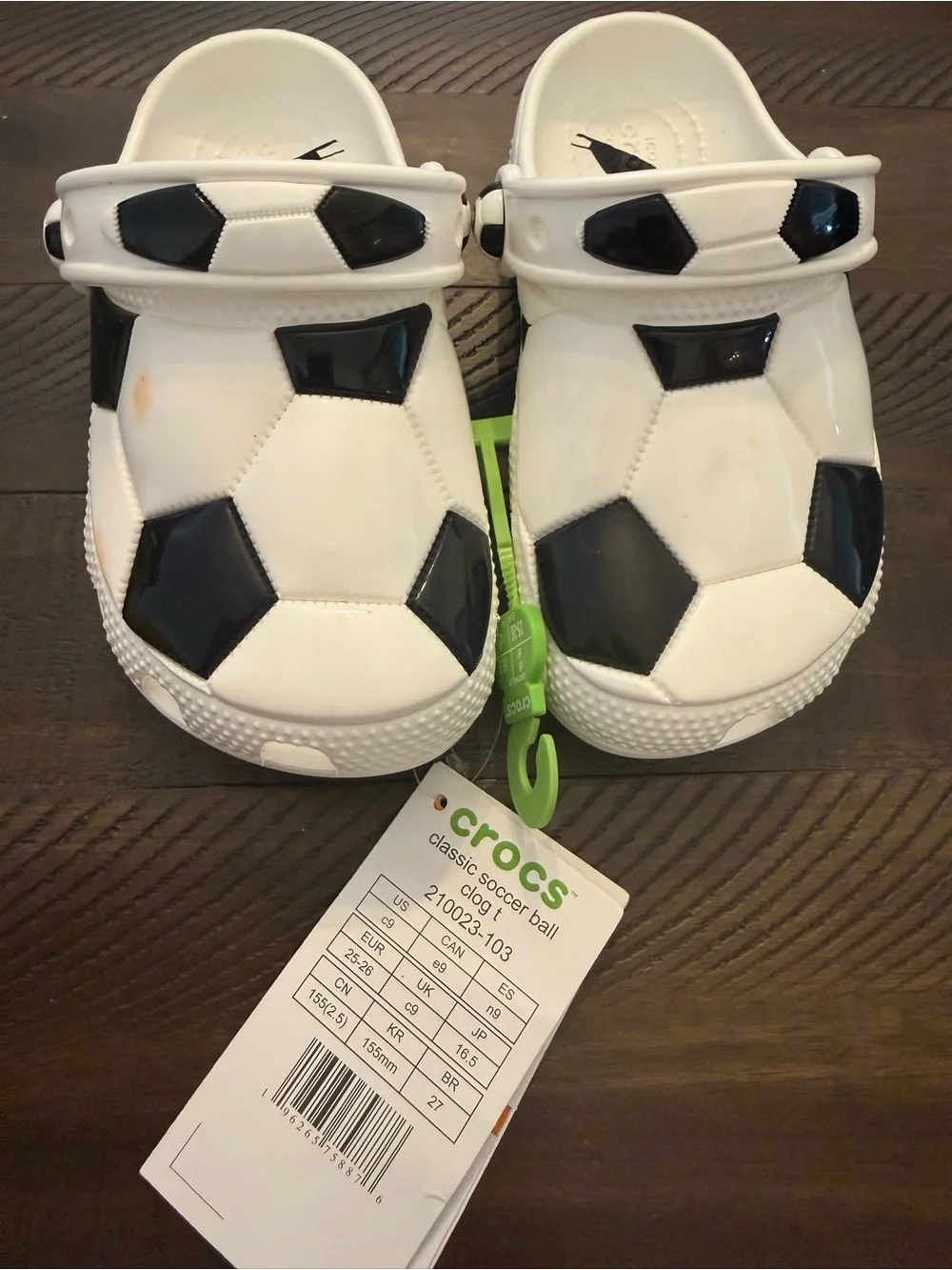 crocs classic soccer ball clogs
